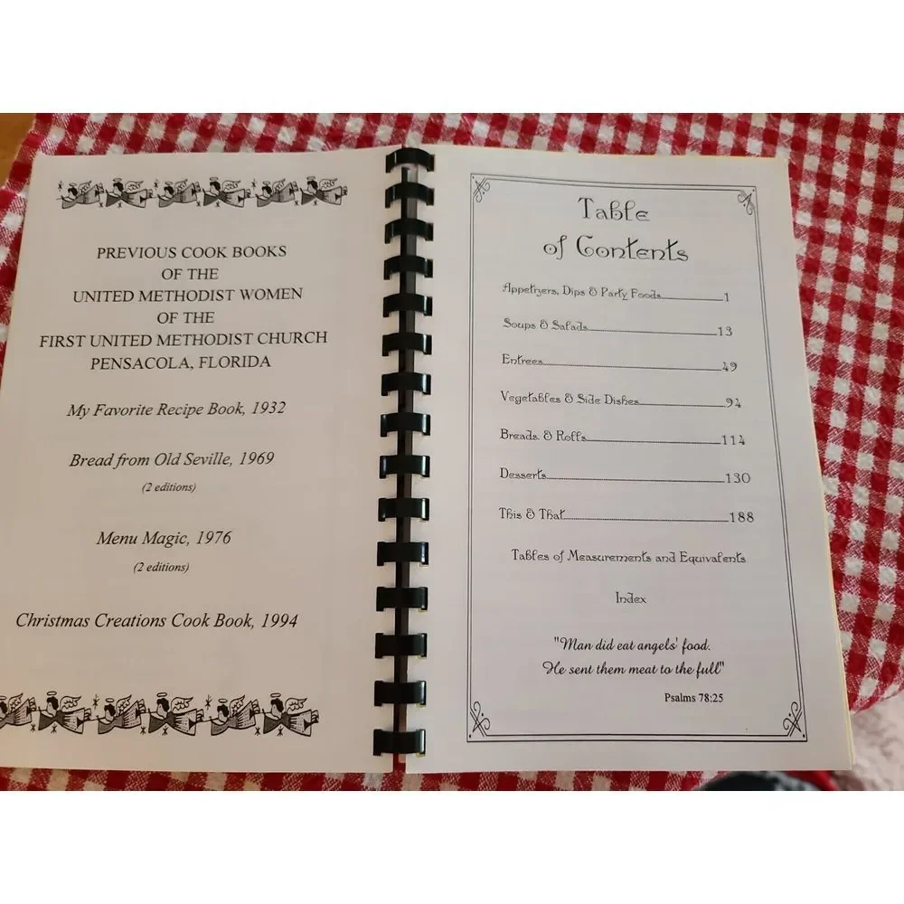 ANGELS' FOOD Cookbook Pensacola‎ Hometown Spiral 1st United Methodist Church